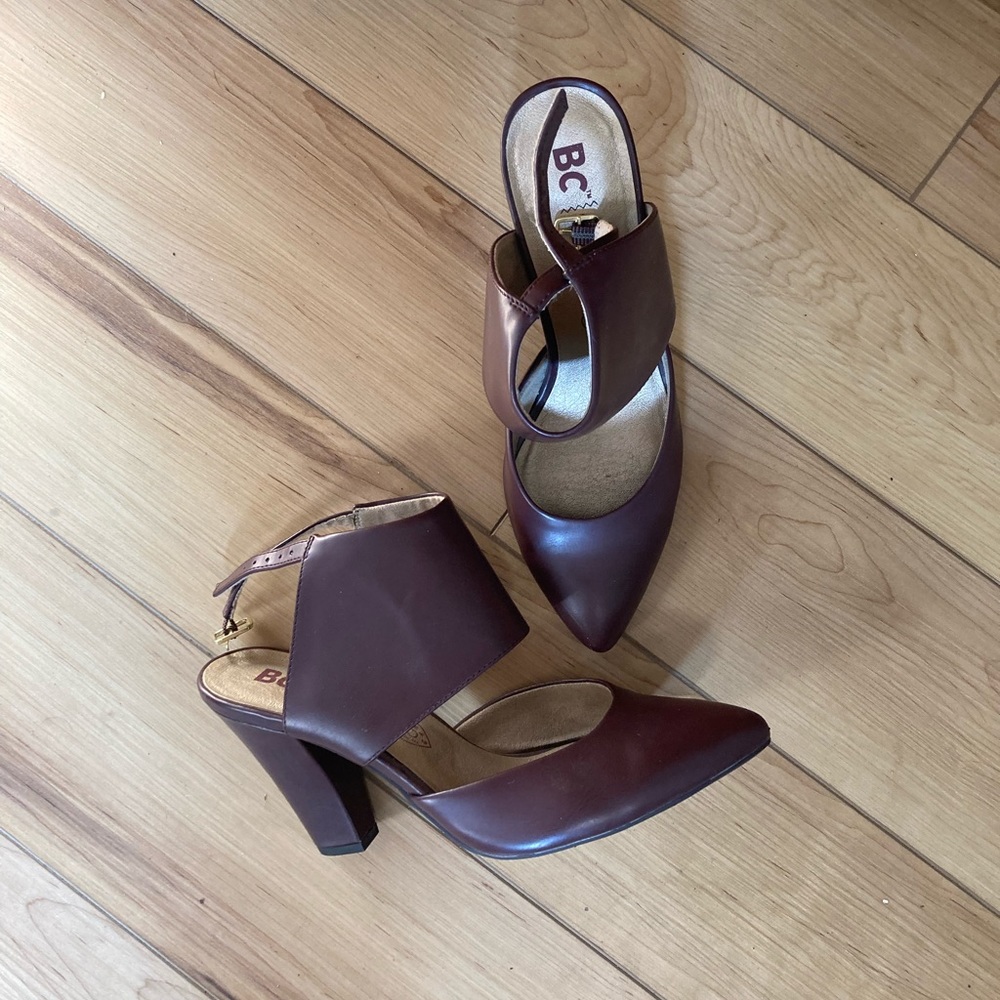 BC chunky heels with strap.